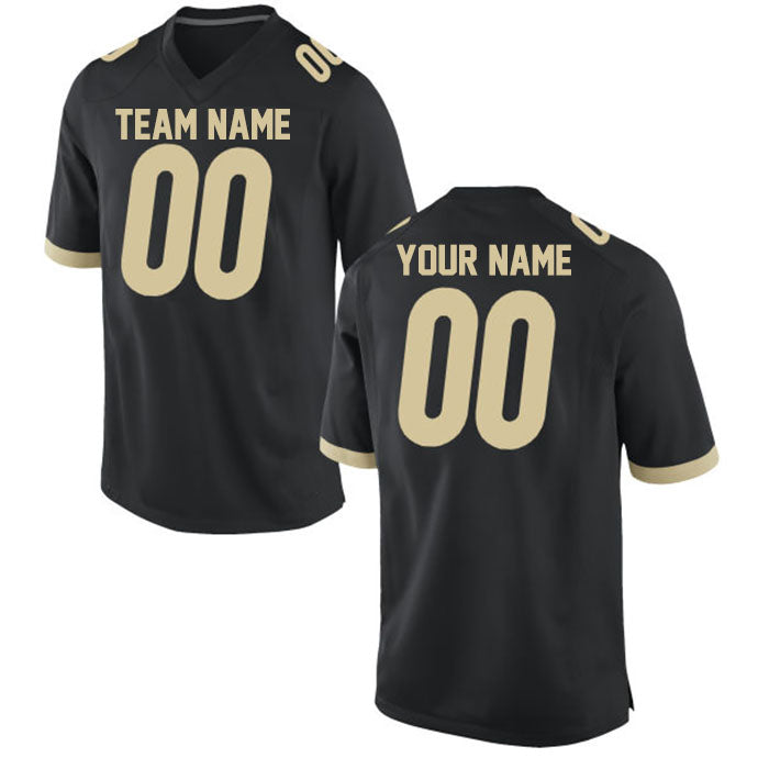 Custom Football Jersey (Black, Medium)