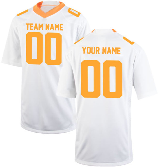 Football Custom Jersey Stitched Name & Number Yellow/White/Grey Style07122305