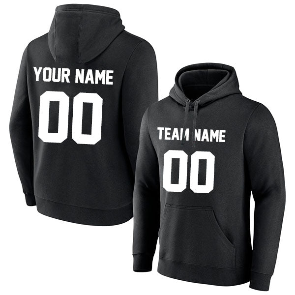 Customized Pullover Hoodie Black/Blue Style08092696