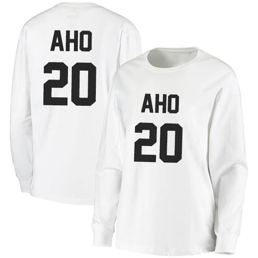 Sebastian Aho 20 Long Sleeve Tshirt Black/White Style08092706