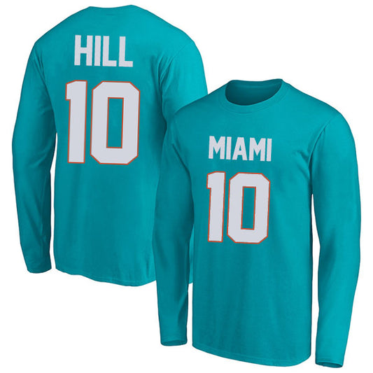 Miami Hill 10 Long Sleeve Tshirt Aqua/White Style08092220