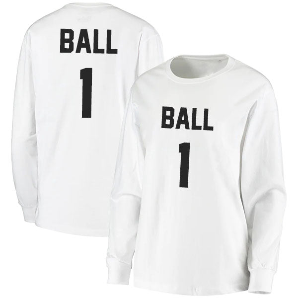 LaMelo Ball 1 Long Sleeve Tshirt Black/White Style08092756