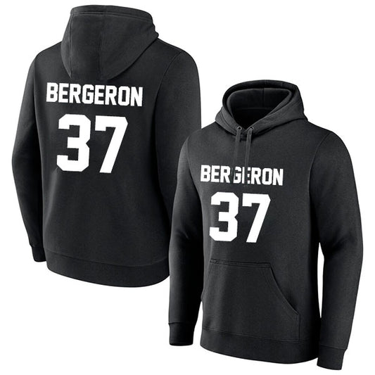 Patrice Bergeron 37 Pullover Hoodie Black Style08092672