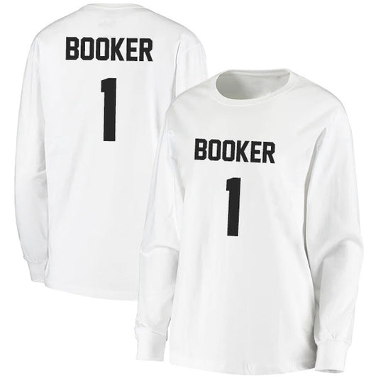 Devin Booker 1 Long Sleeve Tshirt Black/White Style08092763