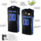Basketball Stitched Custom Jersey - Black / Font Blue Style2