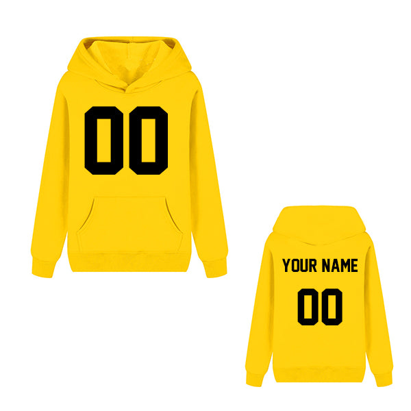 Customized Pullover Hoodie - Yellow / Font Black