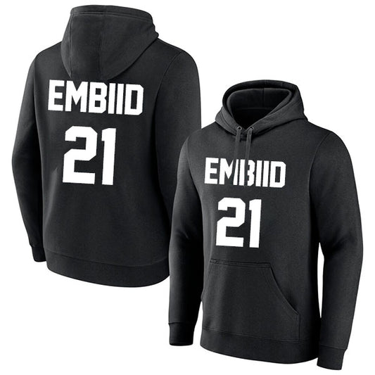 Joel Embiid 21 Pullover Hoodie Black Style08092502