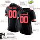 Football Stitched Custom Jersey - Black / Font Red Style23042206