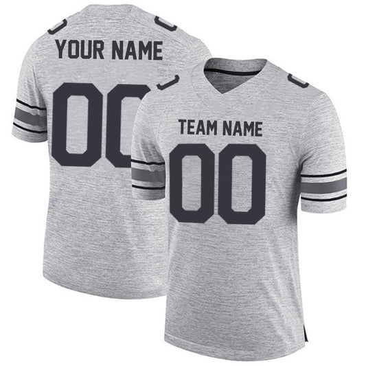 Football Stitched Custom Jersey - Grey / Font Grey Style23042206