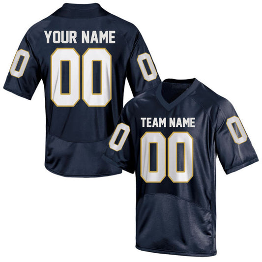 Football Stitched Custom Jersey - Navy / Font White Style23042220
