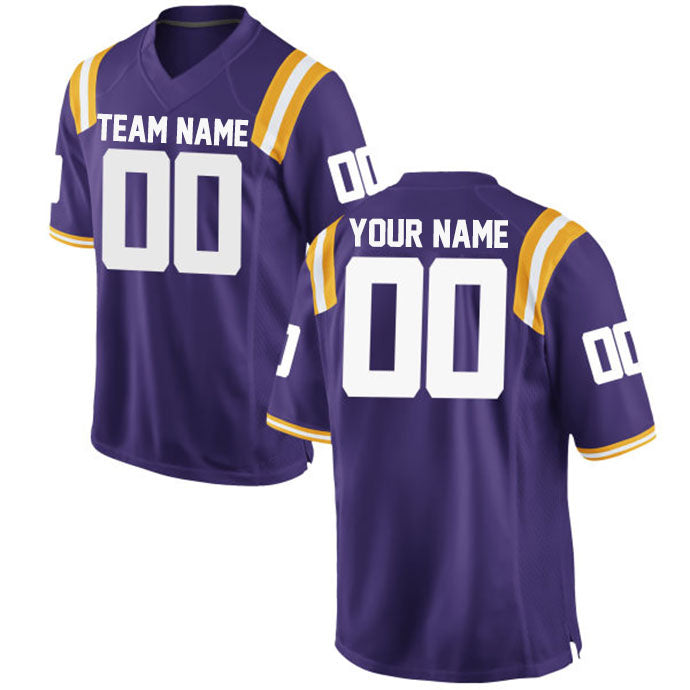 Football Stitched Custom Jersey - Purple / Font White Style23042207