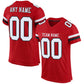 Football Stitched Custom Jersey - Red / Font White style 3