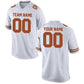 Football Stitched Custom Jersey - White / Font Brown Style23042213