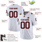 Football Stitched Custom Jersey - White / Font Red Style23042203