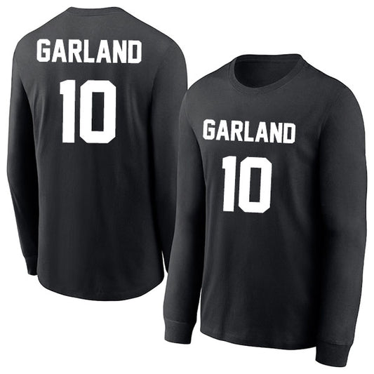 Darius Garland 10 Long Sleeve Tshirt Black/White Style08092765