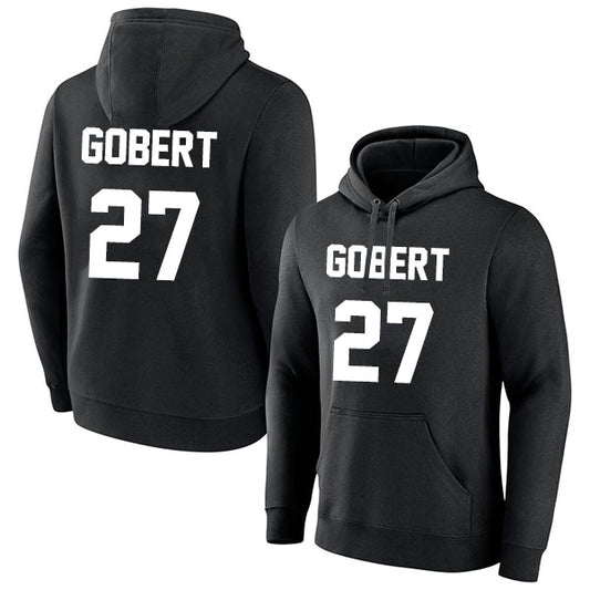 Rudy Gobert 27 Pullover Hoodie Black Style08092517