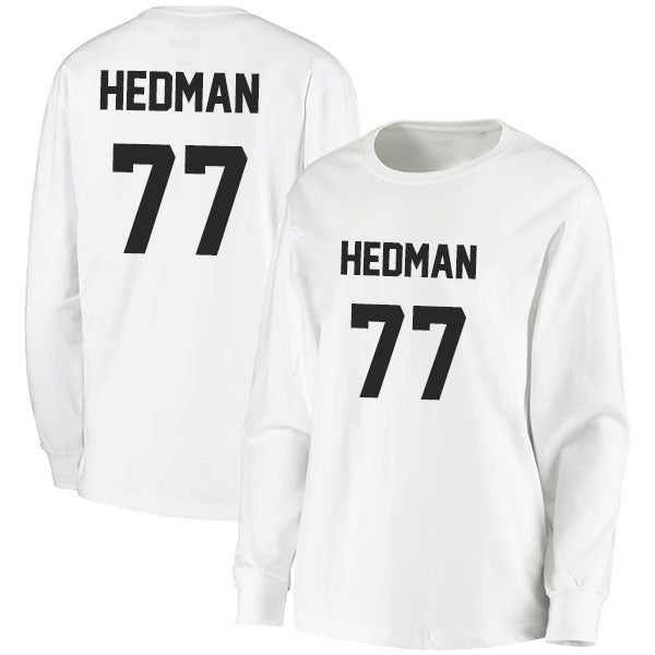 Victor Hedman 77 Long Sleeve Tshirt Black/White Style08092721