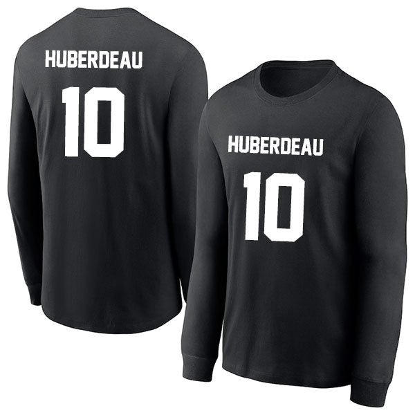 Jonathan Huberdeau 10 Long Sleeve Tshirt Black/White Style08092703