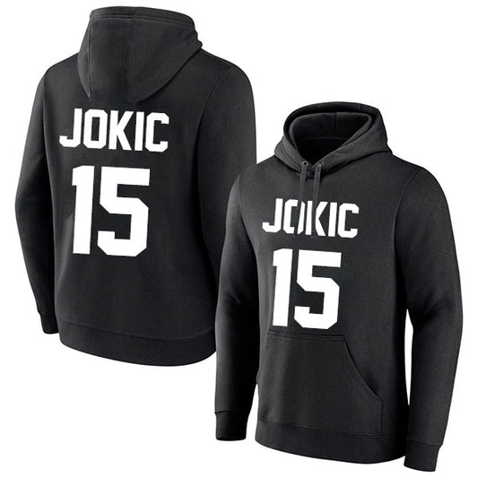 Nikola Jokic 15 Pullover Hoodie Black Style08092498