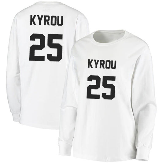 Jordan Kyrou 25 Long Sleeve Tshirt Black/White Style08092741