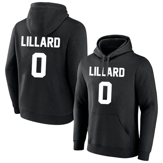 Damian Lillard 0 Pullover Hoodie Black Style08092511