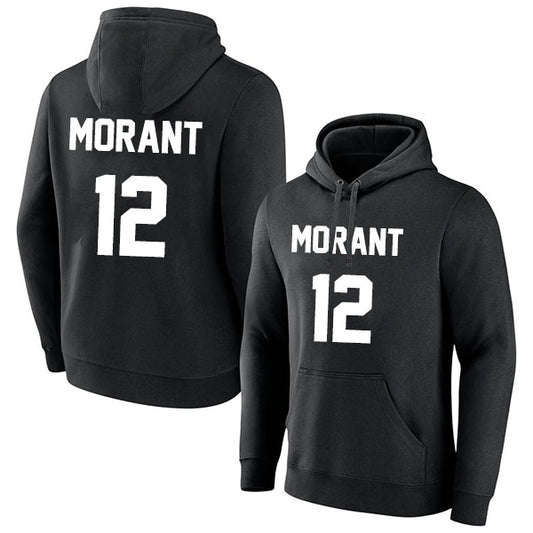 Ja Morant 12 Pullover Hoodie Black Style08092527