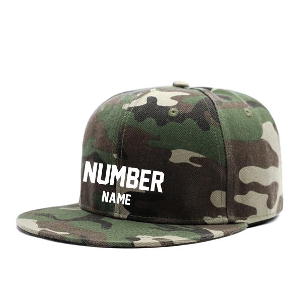 Customized Flat Adjustable Baseball Cap - Camouflage