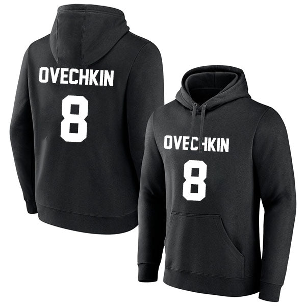 Alex Ovechkin 8 Pullover Hoodie Black Style08092674