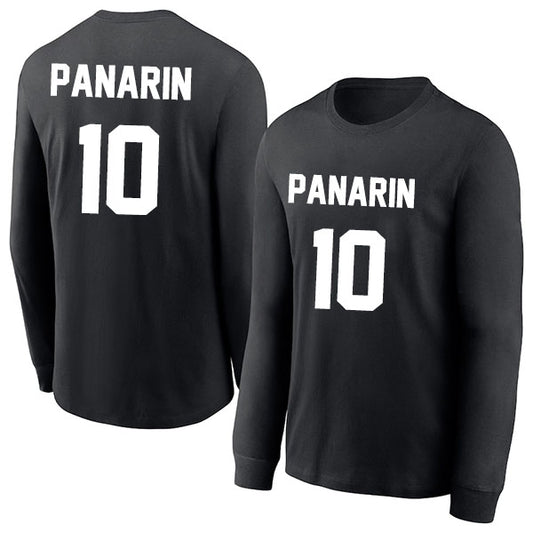 Artemi Panarin 10 Long Sleeve Tshirt Black/White Style08092718