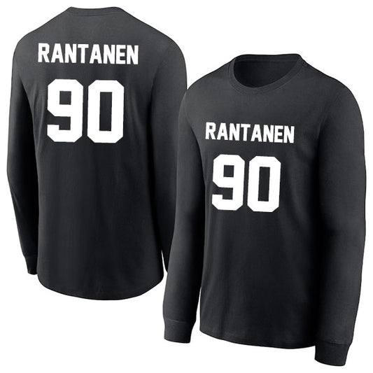 Mikko Rantanen 90 Long Sleeve Tshirt Black/White Style08092710