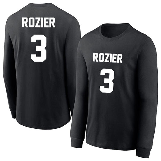 Terry Rozier 3 Long Sleeve Tshirt Black/White Style08092792