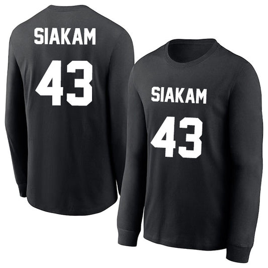 Pascal Siakam 43 Long Sleeve Tshirt Black/White Style08092770