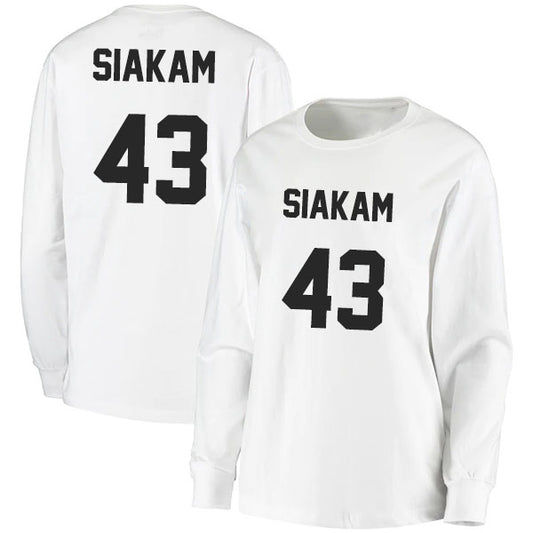 Pascal Siakam 43 Long Sleeve Tshirt Black/White Style08092770