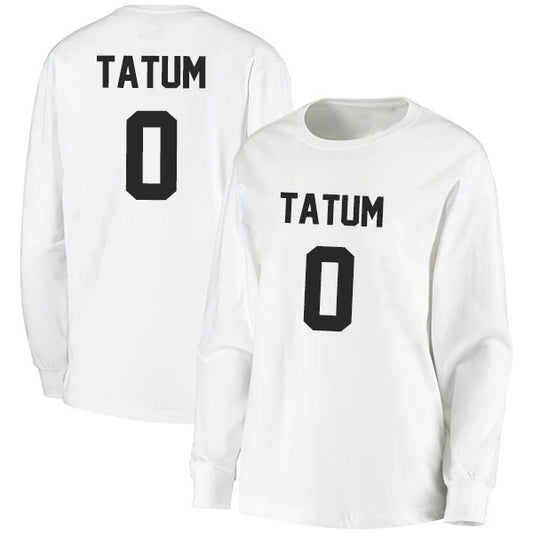 Jayson Tatum 0 Long Sleeve Tshirt Black/White Style08092750