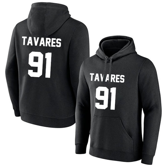 John Tavares 91 Pullover Hoodie Black Style08092676