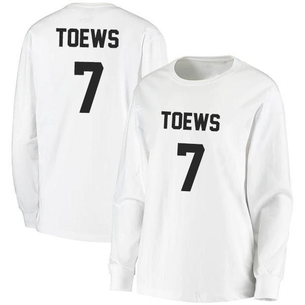 Devon Toews 7 Long Sleeve Tshirt Black/White Style08092744