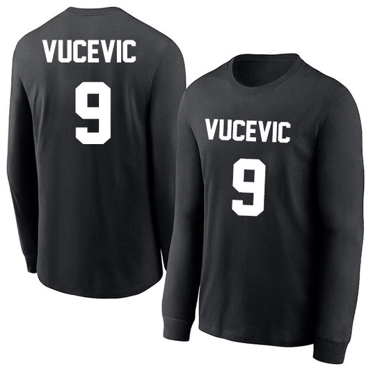 Nikola Vucevic 9 Long Sleeve Tshirt Black/White Style08092780