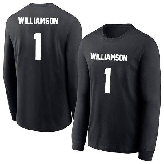 Zion Williamson 1 Long Sleeve Tshirt Black/White Style08092771