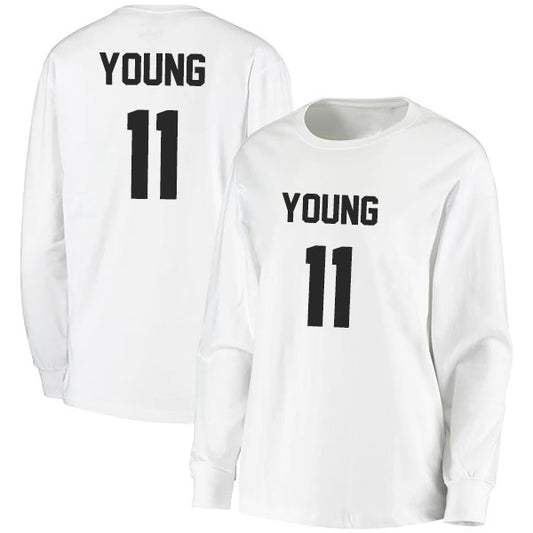 Trae Young 11 Long Sleeve Tshirt Black/White Style08092754