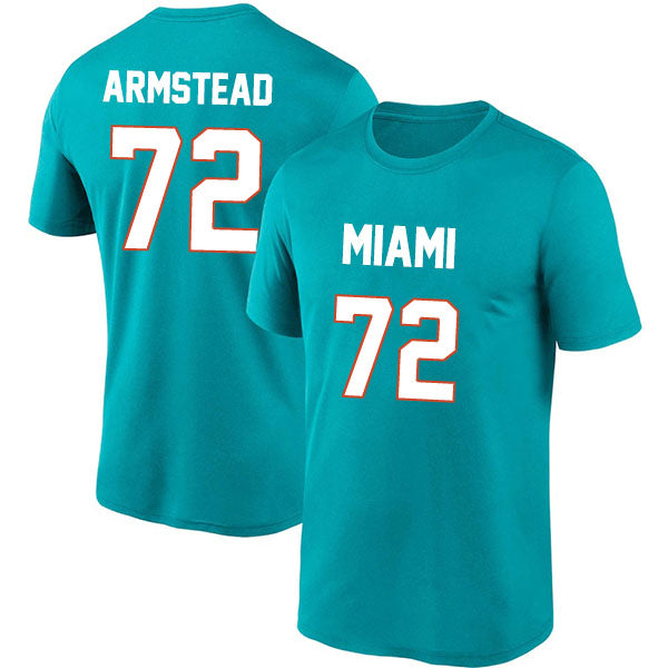 Miami Armstead 72 Short Sleeve Tshirt Aqua/White Style08092266