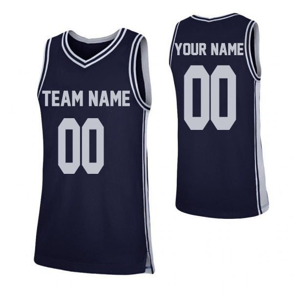 Basketball Stitched Custom Jersey - Navy / Font White Style06052221