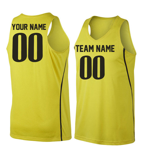 Basketball Stitched Custom Jersey - Yellow / Font Black Style06052214