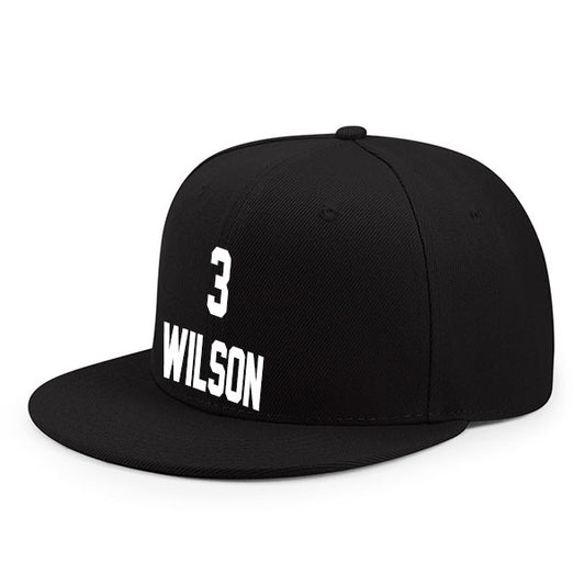 Denver Wilson 3 Flat Adjustable Baseball Cap Black/Orange/Navy/White Style08092440