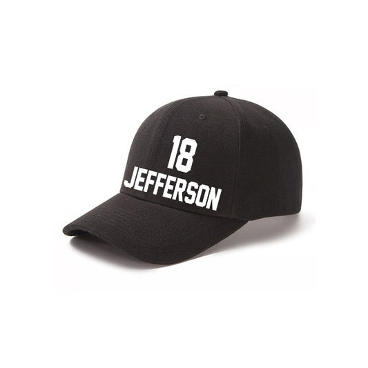 Minnesota Jefferson 18 Curved Adjustable Baseball Cap Black/Purple/White Style08092392