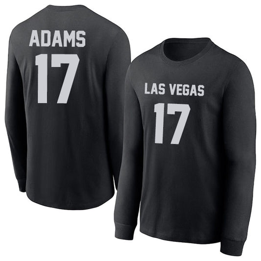 Las Vegas Adams 17 Long Sleeve Tshirt Black/White Style08092226