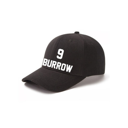 Cincinnati Burrow 9 Curved Adjustable Baseball Cap Black/Orange/White Style08092408