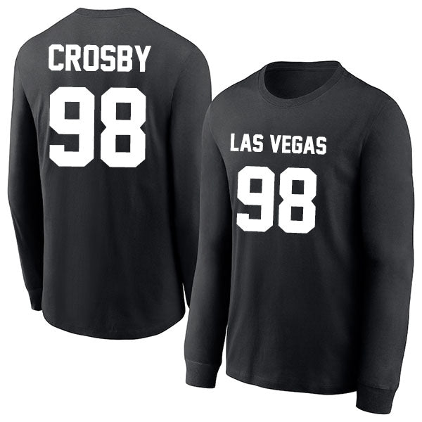 Las Vegas Crosby 98 Long Sleeve Tshirt Black/White Style08092245