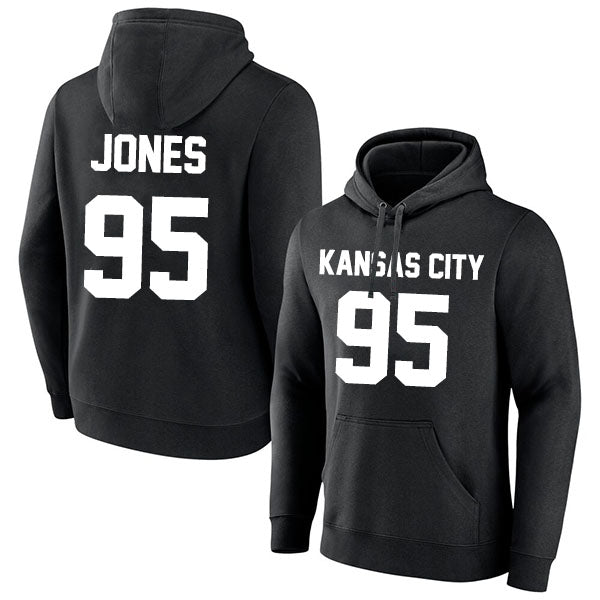 Kansas City Jones 95 Pullover Hoodie Black Style08092327