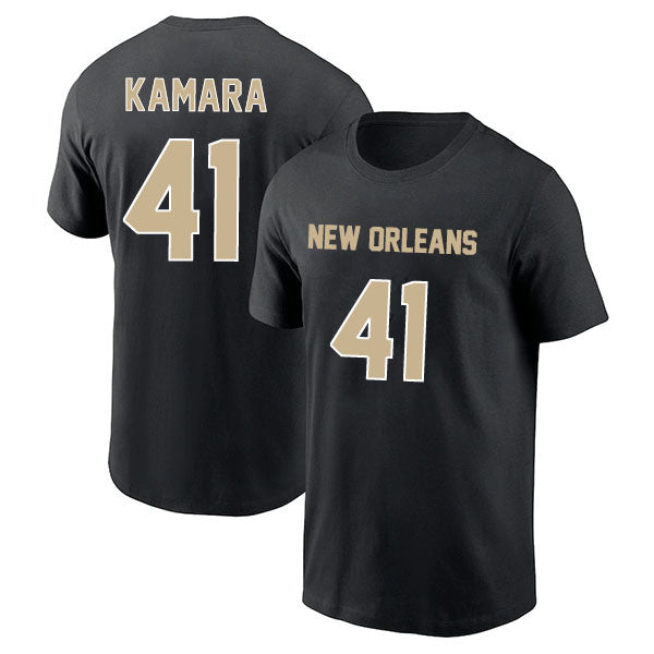 New Orleans Kamara 41 Short Sleeve Tshirt Black/White Style08092283