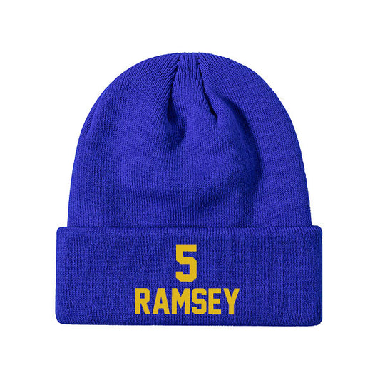 Los Angeles Ramsey 5 Knit Hat Black/Blue/Gray/White Style08092387